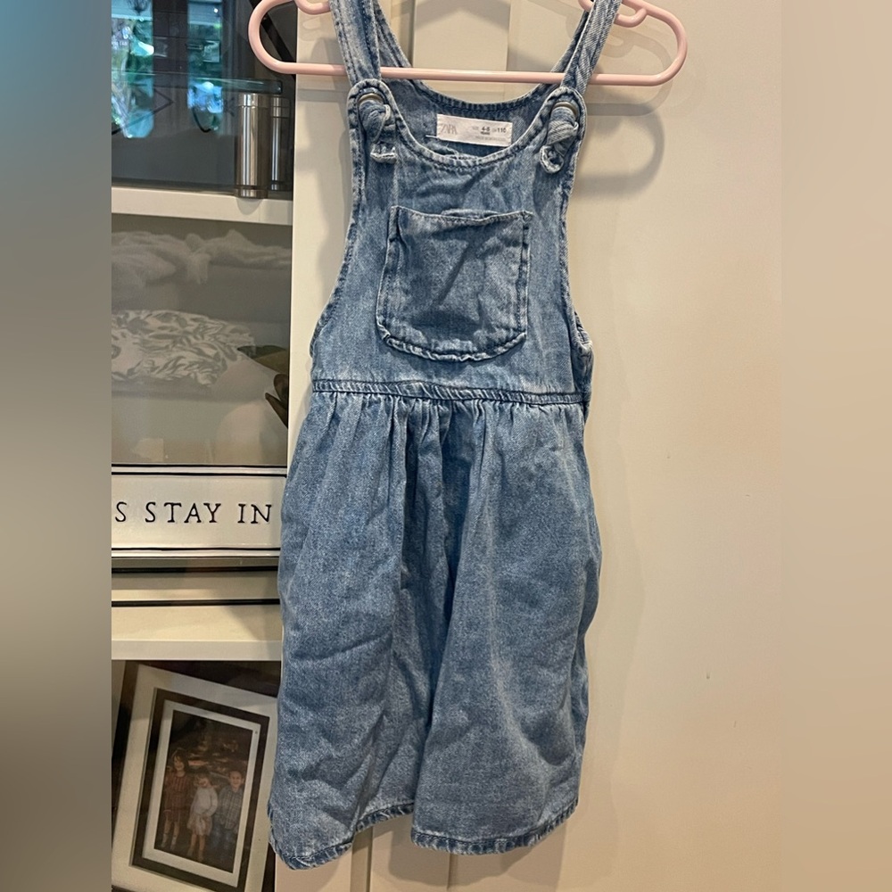 Zara denim jumper dress